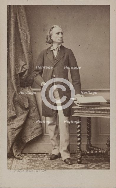Portrait of the Composer Franz Liszt (1811-1886), c. 1870. Creator: Blanc, Numa (1816-1897).