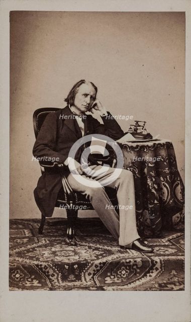 Portrait of the Composer Franz Liszt (1811-1886). Creator: Desmaisons, Émile (1812-1880).