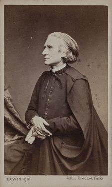 Portrait of the Composer Franz Liszt (1811-1886). Creator: Hanfstaengl, Erwin (1837-1905)