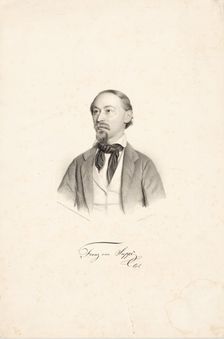 Portrait of the composer Franz von Suppè (1819-1895), 1851. Creator: Decker, Gabriel (1821-1855)