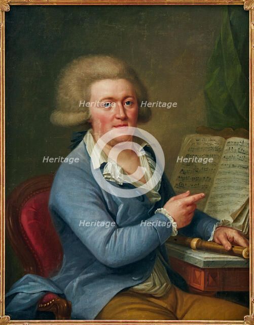 Portrait of the composer Francesco Antonio Uttini (1723-1795) , 1780. Creator: Wertmüller, Adolf Ulrik (1751-1811).