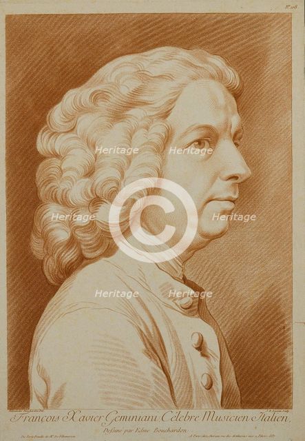 Portrait of the composer Francesco Geminiani (1687-1762).
