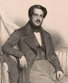Portrait of the composer Francesco Masini (1804-1863) , 1837. Creator: Baugniet, Charles-Louis (1814-1886)