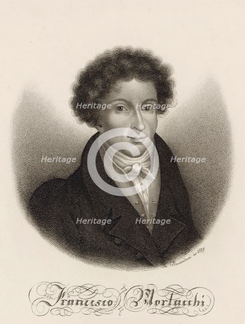 Portrait of the Composer Francesco Morlacchi (1784-1841), 1829. Creator: Bernardoni, Giovanni (1790-1871).