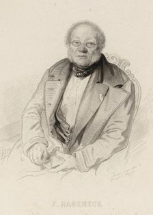 Portrait of the composer François Antoine Habeneck (1781-1849), 1840. Creator: Massard, Léopold (1812-1889)
