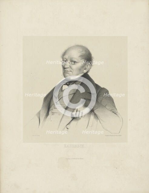 Portrait of the composer François Antoine Habeneck (1781-1849), c. 1840. Creator: Breitkopf & Härtel.