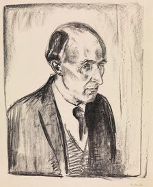 Portrait of the Composer Frederick Delius (1862-1934) , 1920. Creator: Munch, Edvard (1863-1944)