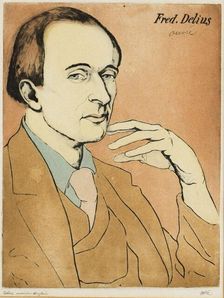 Portrait of the Composer Frederick Delius (1862-1934) . Creator: Ouvré, Achille (1872-1951)