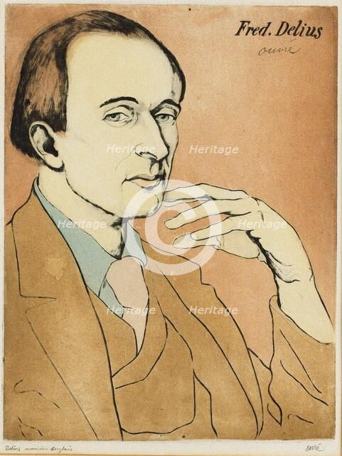 Portrait of the Composer Frederick Delius (1862-1934) . Creator: Ouvré, Achille (1872-1951).