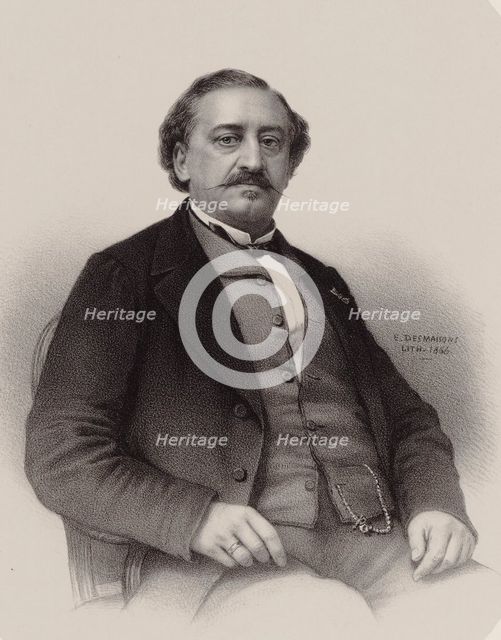 Portrait of the composer Friedrich von Flotow (1812-1883), 1856.