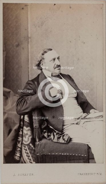 Portrait of the composer Friedrich von Flotow (1812-1883), 1883. Creator: Photo studio J. Schäfer, Frankfurt  .