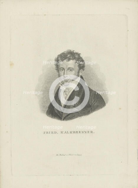 Portrait of the composer Friedrich Kalkbrenner (1785-1849), ca 1821. Creator: Riedel, Carl Traugott (1769-c. 1832).
