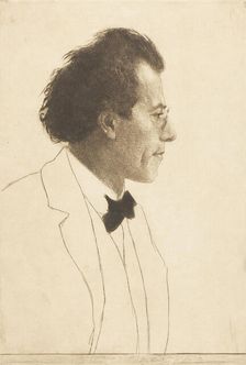 Portrait of the Composer Gustav Mahler (1860-1911), 1902. Creator: Orlik, Emil (1870-1932)