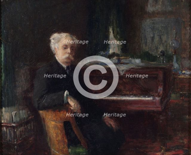 Portrait of the composer Gabriel Fauré (1845-1924), c. 1906. Creator: Farré, Henry (1871-1934).