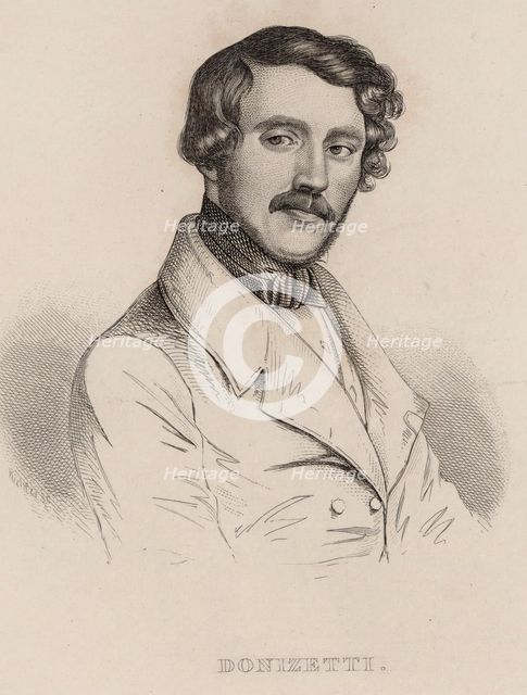 Portrait of the composer Gaetano Donizetti (1797-1848).