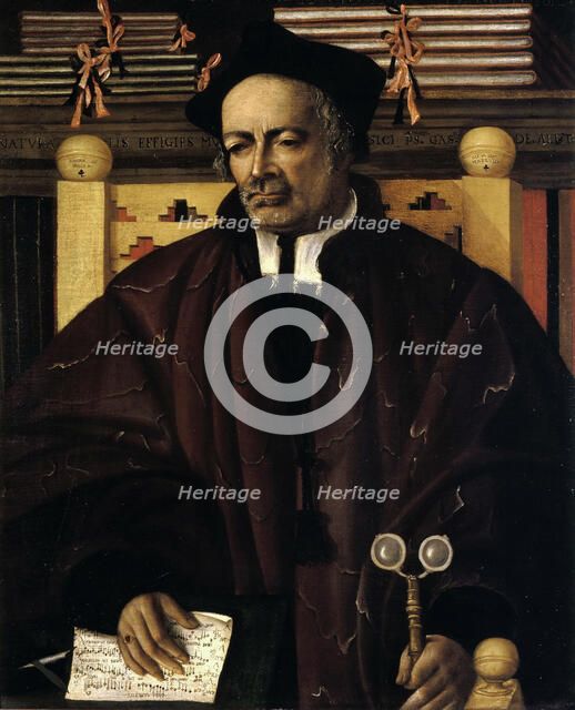 Portrait of the composer Gasparo de Alberti, 1547. Creator: Belli, Giuseppe (1520-after 1580).