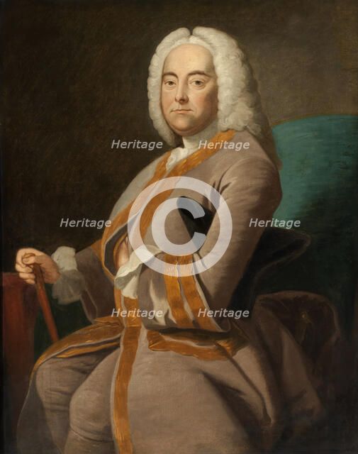Portrait of the composer George Frideric Handel (1685-1759), after 1756. Creator: Hudson, Thomas (1701-1779).