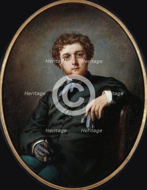 Portrait of the composer Georges Bizet (1838-1875), ca 1865. Creator: Giacomotti, Felix Henri (1828-1909).