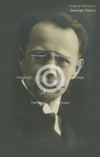 Portrait of the composer Georgi Eduardovich Conus (1862-1933), 1910s. Creator: Anonymous.