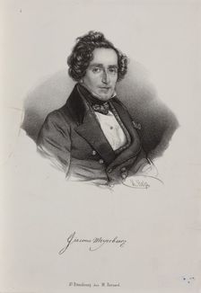 Portrait of the composer Giacomo Meyerbeer (1791-1864), 1830s