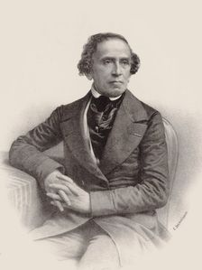 Portrait of the composer Giacomo Meyerbeer (1791-1864), 1857. Creator: Desmaisons, Émile (1812-1880)