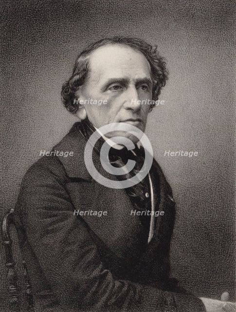 Portrait of the composer Giacomo Meyerbeer (1791-1864), 1865. Creator: Petit, Pierre Lanith (1831-1909).