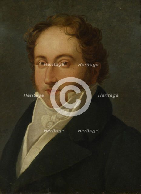 Portrait of the composer Gioachino Antonio Rossini (1792-1868), 1818.
