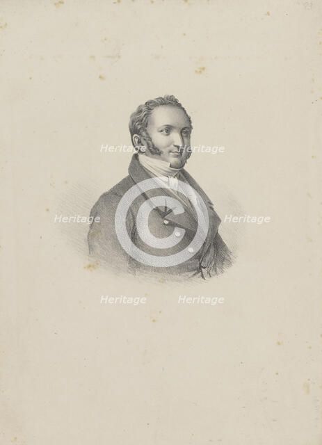 Portrait of the composer Gioachino Antonio Rossini (1792-1868), 1826. Creator: Anonymous.