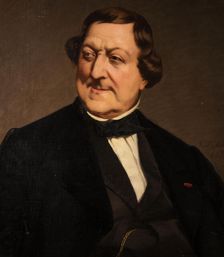 Portrait of the composer Gioachino Antonio Rossini (1792-1868), 1874. Creator: D'Ancona, Vito (1825-1884)