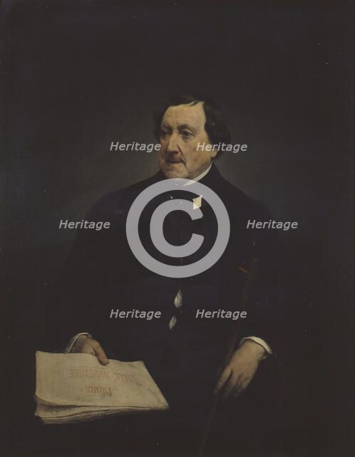 Portrait of the composer Gioachino Antonio Rossini (1792-1868). Artist: Hayez, Francesco (1791-1882)