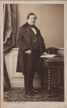 Portrait of the composer Gioachino Antonio Rossini (1792-1868), before 1868. Creator: Blanc, Numa (1816-1897)