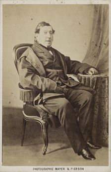 Portrait of the composer Gioachino Antonio Rossini (1792-1868), ca 1860. Creator: Photo studio Mayer & Pierson