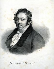 Portrait of the composer Gioachino Antonio Rossini (1792-1868). Creator: Constans, Charles (1778-1847)