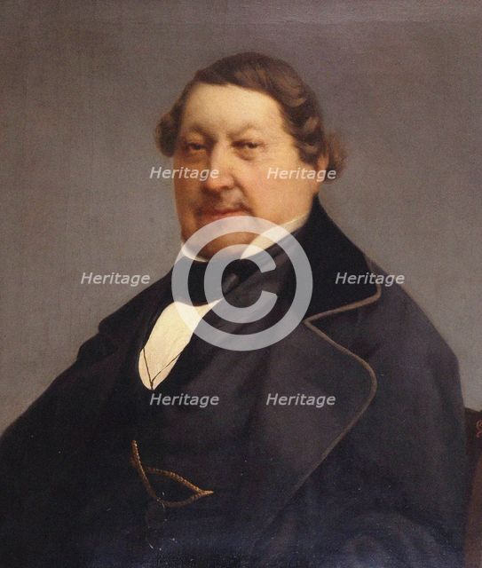 Portrait of the composer Gioachino Antonio Rossini (1792-1868). Creator: Pierpaoli, Giovanni (1833-1911).