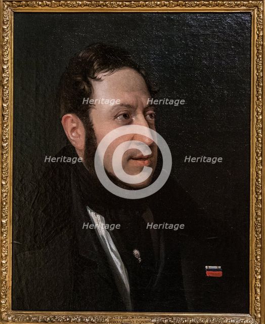 Portrait of the composer Gioachino Antonio Rossini (1792-1868), First half of the 19th cent. Creator: Riccardi, Luigi (1808-1877).
