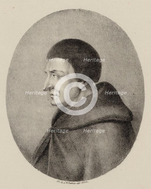 Portrait of the composer Giovanni Battista Martini (1706-1784), 1818. Creator: Winter, Heinrich Eduard von (1788-1825).