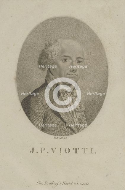 Portrait of the composer Giovanni Battista Viotti (1755-1824), c. 1800. Creator: Arndt, Wilhelm (1750-1813).