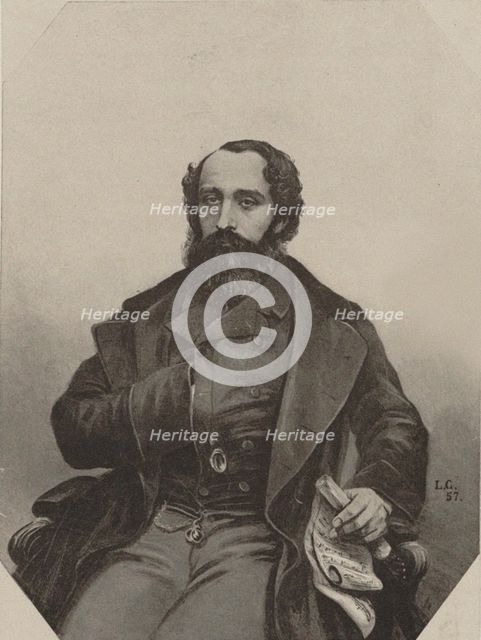 Portrait of the composer Giovanni Duca, 1857.