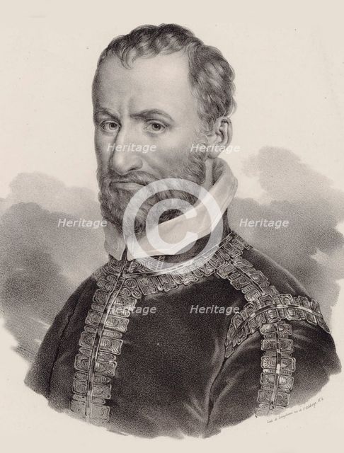 Portrait of the composer Giovanni Pierluigi da Palestrina (1526-1594), 1828. Creator: Hesse, Henri-Joseph (1781-1849).