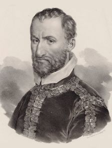 Portrait of the composer Giovanni Pierluigi da Palestrina (1526-1594), 1828. Creator: Hesse, Henri-Joseph (1781-1849)
