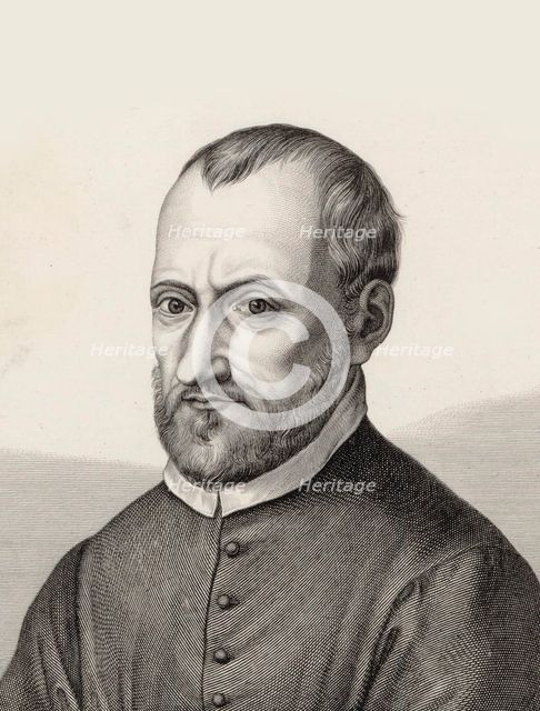 Portrait of the composer Giovanni Pierluigi da Palestrina (1526-1594). Creator: Amsler, Samuel (1791-1849).