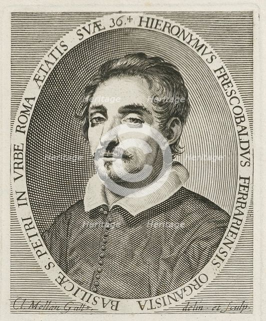 Portrait of the composer Girolamo Frescobaldi (1583-1643), 1634. Artist: Mellan, Claude (1598-1688)