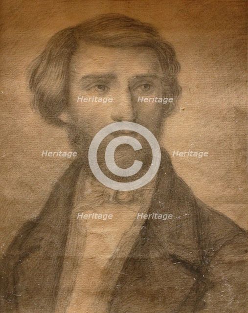 Portrait of the Composer Giuseppe Verdi (1813-1901), 1836.