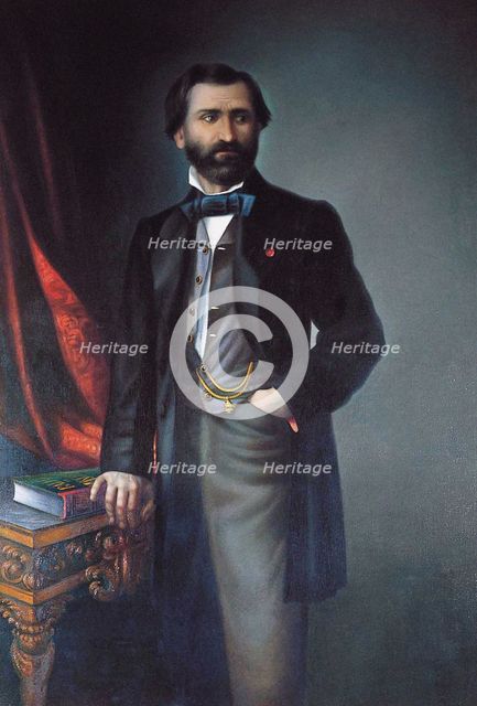 Portrait of the Composer Giuseppe Verdi (1813-1901), 1858.