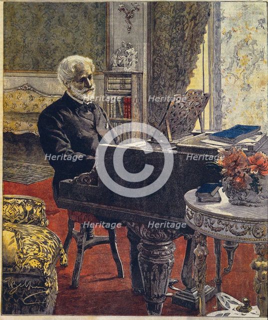 Portrait of the Composer Giuseppe Verdi (1813-1901).