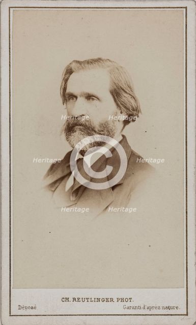 Portrait of the Composer Giuseppe Verdi (1813-1901). Creator: Photo studio Reutlinger, Paris  .
