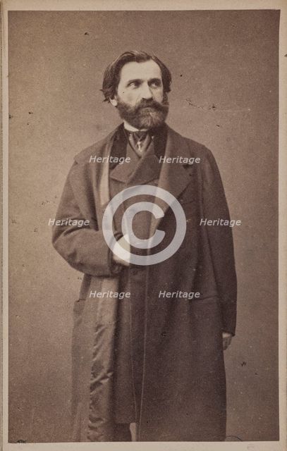Portrait of the Composer Giuseppe Verdi (1813-1901). Creator: Photo studio Giraldon & Cie.