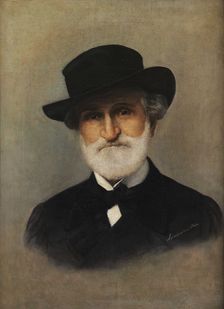 Portrait of the Composer Giuseppe Verdi (1813-1901), End of 19th century. Creator: Lombardini, Bice (active End of 19th-Early 20th cen.)