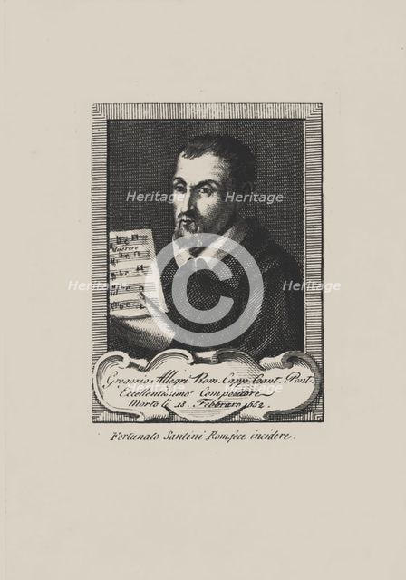 Portrait of the composer Gregorio Allegri (1582-1652).