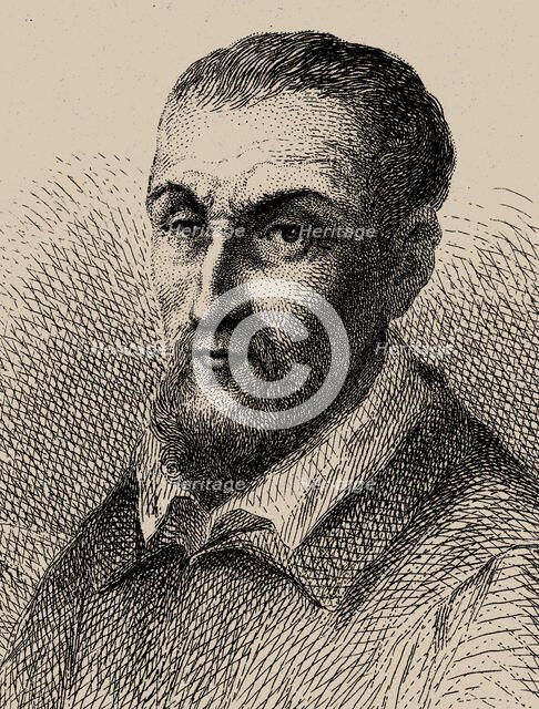 Portrait of the composer Gregorio Allegri (1582-1652), . Creator: Deblois, Charles Alphonse (1822-1883).